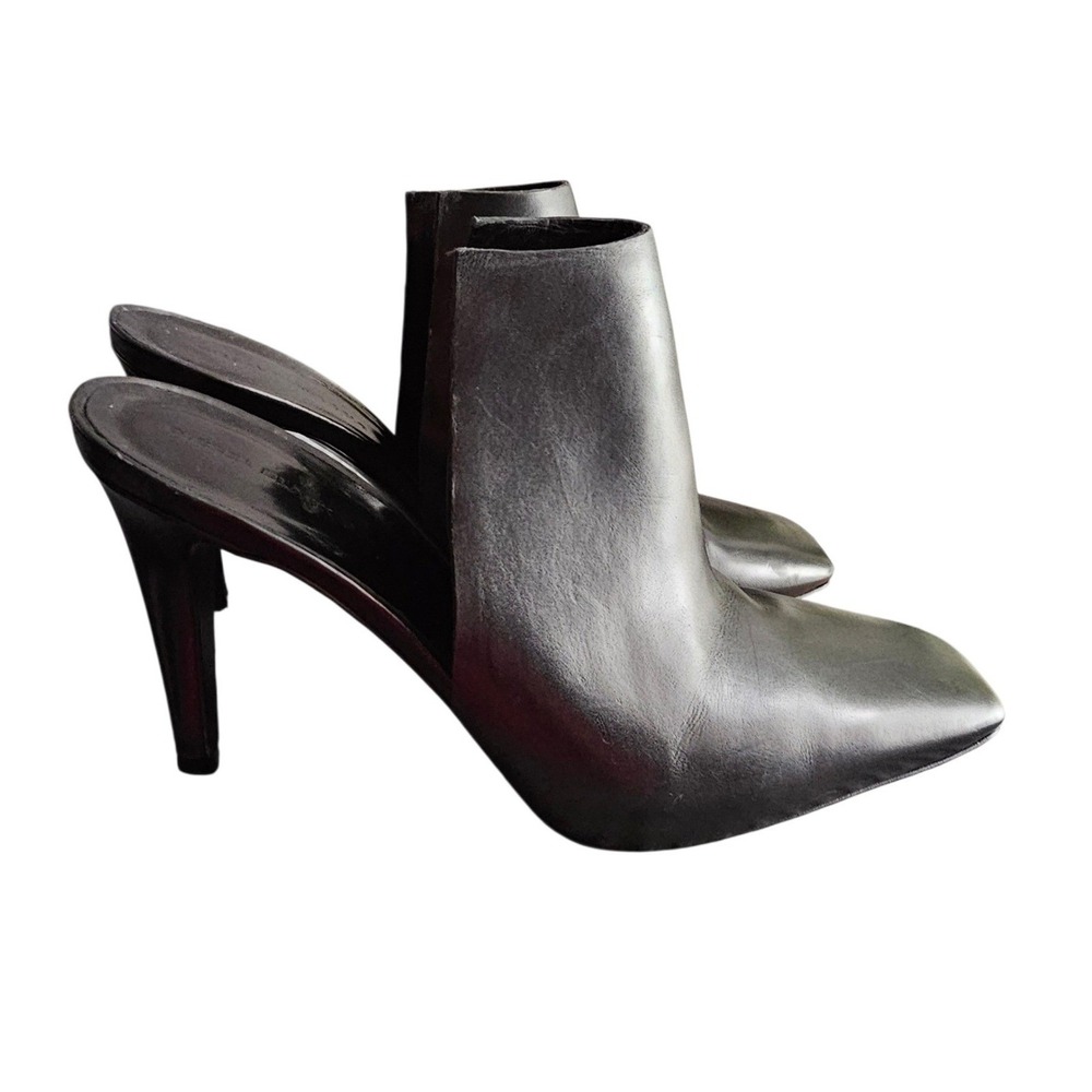 Diesel‎ Black Gold Leather Upper High Heels Mules Size EU39 US 8.5